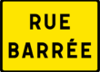 Rue bloquée pour déménagement