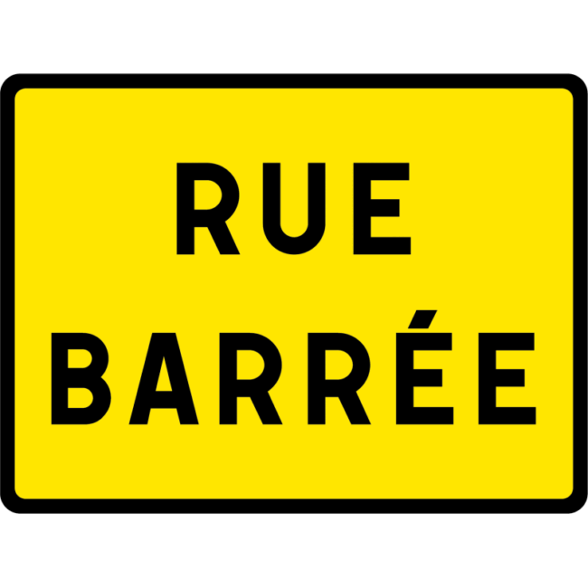 Rue bloquée pour déménagement Rue bloquée pour déménagement